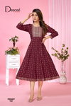 Premey By Deecee Roman Printed Flared Anarkali Kurtis Wholesalers In Surat